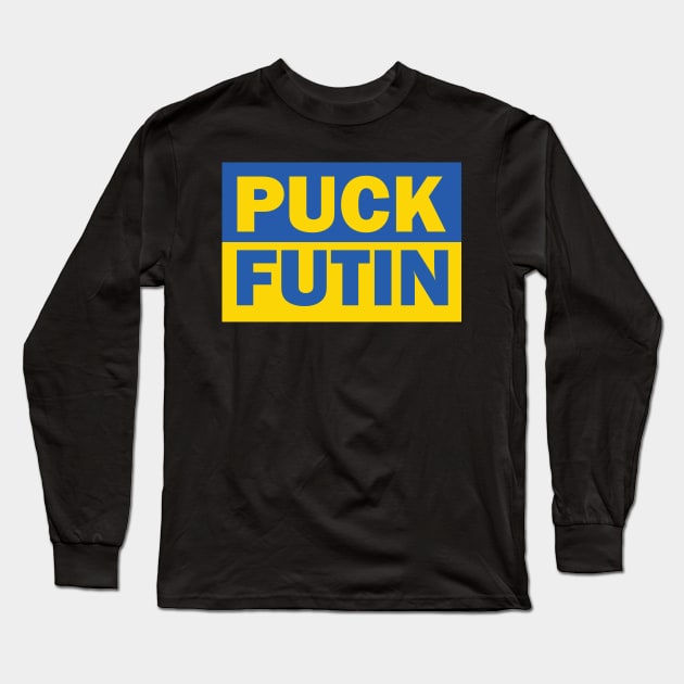 Puck Futin Ukrainian Flag Long Sleeve T-Shirt by Howchie